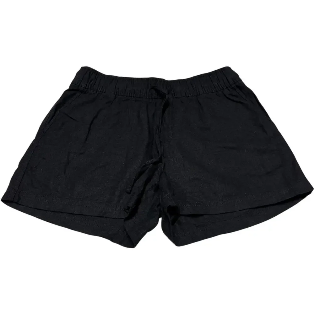 Gap Linen Pull On Tie waist Shorts Black XS